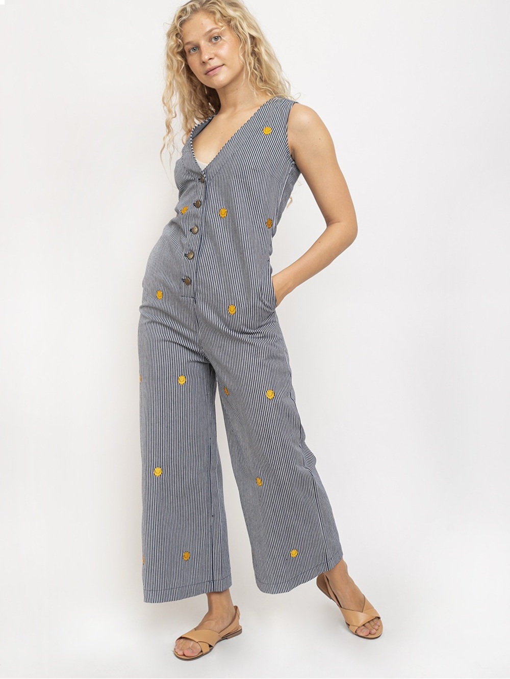 Lazy Oaf | Mr Happy Striped Jumpsuit